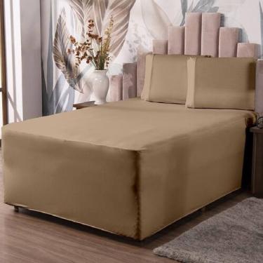 Imagem de Jogo De Lençol Luva Casal Conjugada Colchão E Box Malha 3P - Ametista 