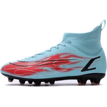 Imagem de Tênis de futebol masculinos de futebol com pontas longas, couro e borr