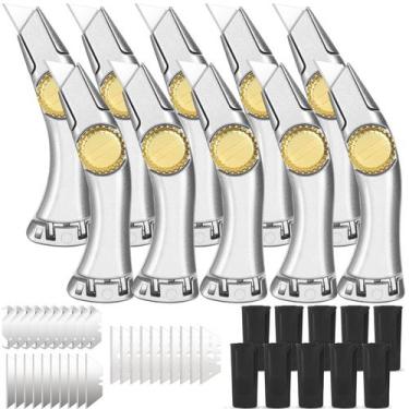 Imagem de Faca de telhado Lizenoz Silver Fixed Blade com 3 funções, 10 unidades