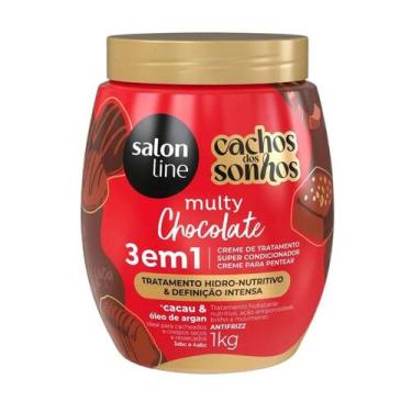 Imagem de Creme de Pentear Salon Line 3 em 1 Multy Chocolate 1kg