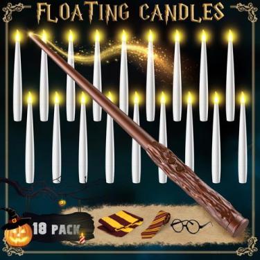 Imagem de Lâmpada TLPUHU 18PCS Velas flutuantes sem chama com controle remoto