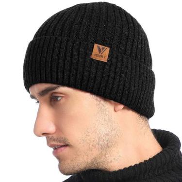 Imagem de Gorro com forro Vgogfly para homens e mulheres, inverno, quente, cinza