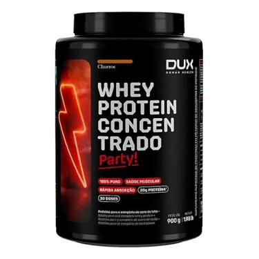 Imagem de Whey Protein 100% Concentrado Pote de 900g PARTY! Sabor Churros-Dux Human Health-Dux Nutrition