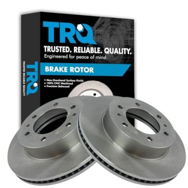 Imagem de TRQ Conjunto de par de rotores de freio a disco dianteiro para Hummer H3 2006-2010/2009-2010 Hummer H3T