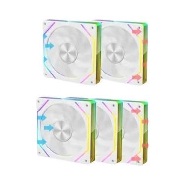 Imagem de Ventoinha De Resfriamento Para Gabinete De Computador 12CM ARGB Ice Wh