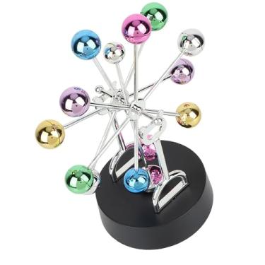 Imagem de Zerodis Coleção de Artesanato de Bola de Pêndulo de Asteróide Colorida Ornamentos Colecionáveis ​​Brinquedo de Mesa de Movimento Perpétuo Com Cores Vibrantes Decoração de Escritório Perfeita e