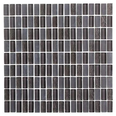 Imagem de Pastilha De Vidro Luce Dark Grey 3x1,5 Placa 30x30cm - 1313120003