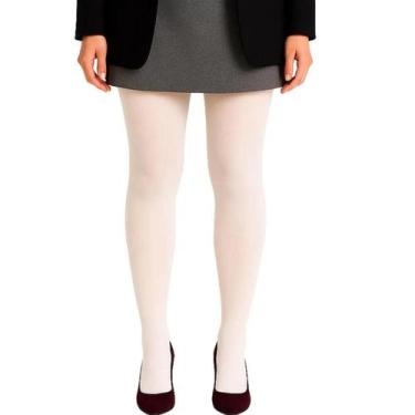 Imagem de Meia calça feminina selene fio 40 opaca elastano 9650.001, M, Branco