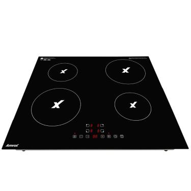 Imagem de Cooktop 4 Bocas por Indução Amvox 2000W ACT 407 Turbo Black 220V