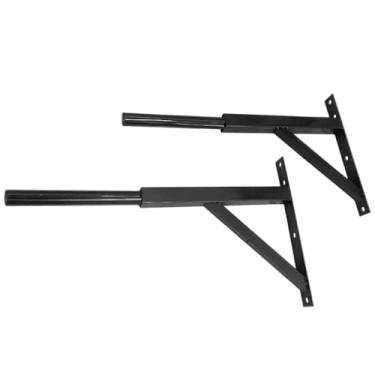 Imagem de Barra Paralela para Exercícios, Aço, Pintura Preta Brilhante, Capacidade 100kg, com Parafusos de Ancoragem, para Academia e Treino Residencial