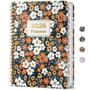 Imagem de Timart Agenda 2026, janeiro de 2026 a dezembro de 2026, agenda semanal e mensal, agenda agenda 2026 com abas, bolso interno para mulheres e homens, perfeita para escritório, escola, material de casa