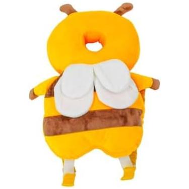 Imagem de Almofada Mochila Protetora Bebê Abelhinha – Proteção Anti Queda Cabeça e Costas | Confortável e Segura nos Primeiros Passos | Amarelo