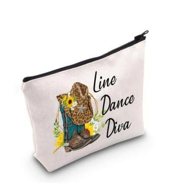 Imagem de Bolsa de maquiagem G2TUP Line Dance Diva White Bag 2.0 para mulheres