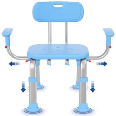 Imagem de Cadeira de banho King Pavonini Heavy Duty Ajustável 250 kg - KingPavon