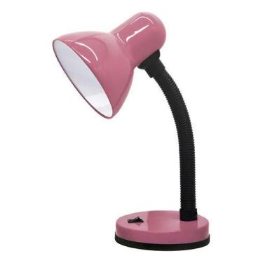 Imagem de Luminária De Mesa Viking Rosa Base E27 127/220v - Luminatti Rosa