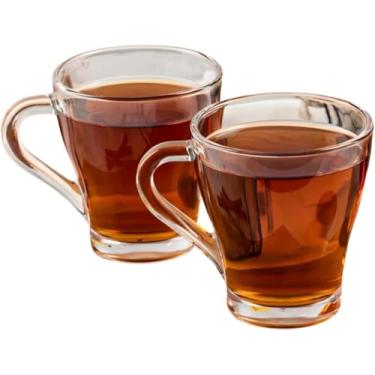 Imagem de Conjunto 3 Canecas de Vidro, 265ml, Transparente, Design Clássico, Material Durável, para Bebidas Quentes e Frias, Uso Diário, Micro-ondas e Lava-louças