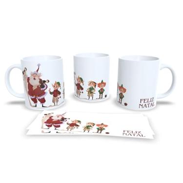 Imagem de Caneca de Natal com Estampa Natalina, Porcelana Branca, Design Festivo com Trenó e Renas, Decoração para Casa e Escritório, Presente (20)