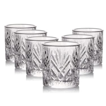 Imagem de ELERGIFTS Conjunto de 6 copos de shot feitos à mão, conjunto de copos vintage de base pesada de 42,5 g, copos de tequila, copos pequenos, copos de shot para uísque, tequila, vodca, bebidas