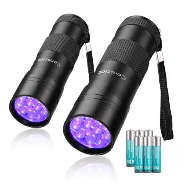 Imagem de Lanterna UV Consciot, 12 LED 395nm, Detector de Urina de Animais, Manchas e Escorpiões, Luz Negra Portátil