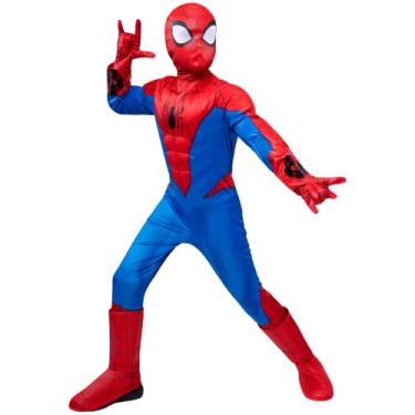 Imagem de Marvel Spider-Man Official Youth Halloween Costume - Padded Jumpsuit with Gloves and Detachable Mask (XS) Multi