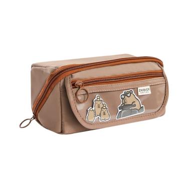 Imagem de Estojo de lápis Capybara transparente de grande capacidade