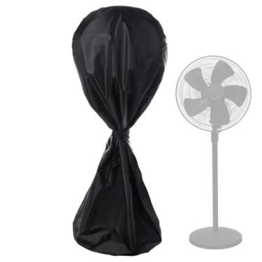 Imagem de Capa para ventilador externo e interno 76 cm P x 143 cm A, tecido Oxford impermeável, proteção contra poeira e sol para ventiladores de pedestal com cordão