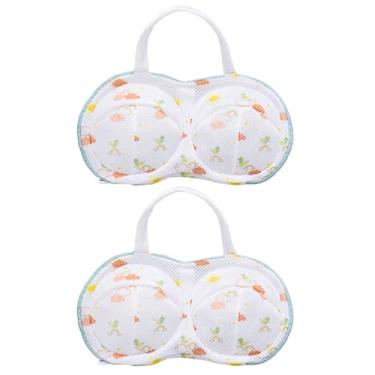 Imagem de Sacos de lavagem de lingerie de 2 peças com suporte de moldura, sacos de lavanderia de malha reforçada para delicados, ideal para lavar roupas íntimas à máquina