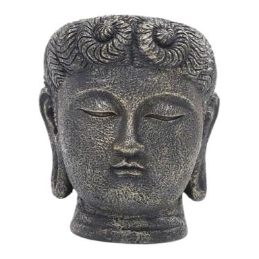 Imagem de Bothyi Vaso de Plantas em Formato de Cabeça de Buda, Coleção Inovadora, Recipiente para Flores Ideal para Escritório, Quintal, Ou Casa de Campo, 9 cm x 9,8 cm x 11 cm