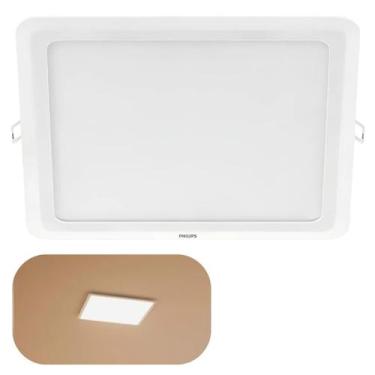 Imagem de Painel Led Plafon 15w Philips Quadrado Embutir Branco Quente 3000k Biv