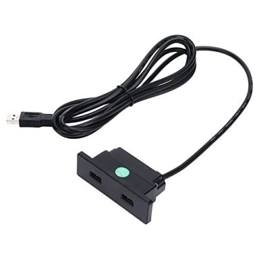 Imagem de Tomada de tomada USB embutida, duas portas USB de carregamento para sofá com cabo de alimentação de 2,5 metros para telefone