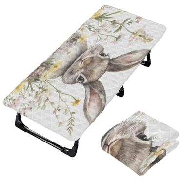 Imagem de Burbuja Lençol de berço fofo de flores silvestres para crianças, lençol de cochilo acolchoado portátil com faixa elástica para meninas e meninos, lavável na máquina, 63,5 x 127 cm