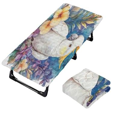 Imagem de Burbuja Pintura de lençol de berço de cacatua para crianças, lençol de cochilo acolchoado portátil com faixa elástica para meninas e meninos, lavável na máquina, 63,5 x 127 cm