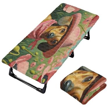 Imagem de Burbuja Lençol de berço de pintura a óleo de cachorro para crianças, lençol de cochilo acolchoado portátil com faixa elástica para meninas e meninos, lavável na máquina, 63,5 x 127 cm