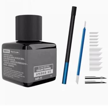 Imagem de MP-10~MP-29 40 g Tinta de revestimento à base de água para painel de tinta de construção de modelos, cor de destaque de linha (Hobby Tools) (MP-11 + MP-01B +MP-02B)
