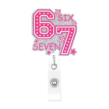 Imagem de Carretel de crachá retrátil com clipe jacaré, porta-cartão de identificação com design de gato, acessórios fofos para enfermeira, médico, professor, estudante, escritório (67-1)