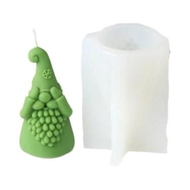 Imagem de Molde De Silicone Para Vela De Natal 3D, Padrão De Inverno Do Papai No