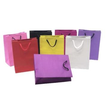 Imagem de 10 Sacolas Alça de Cordão - 20x15x7,5  Para Presentes, Cosméticos ou A