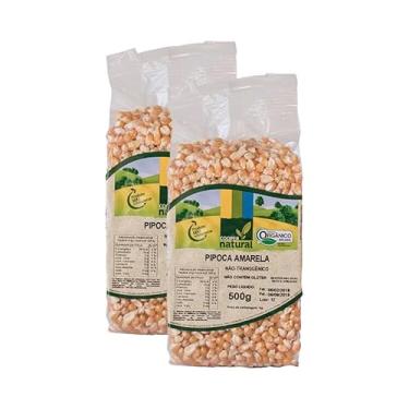 Imagem de Kit 2X: Milho de Pipoca Amarela Orgânico Coopernatural 500g