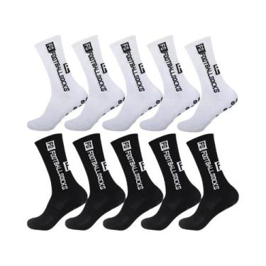 Imagem de Meias Antiderrapantes Unissex, 10 Pares Para Futebol, Ciclismo, Caminh