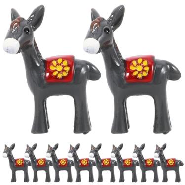 Imagem de Housoutil Miniature Donkey Figurines, 50pcs Resin Mini Donkey Statue,Animal Figurines Ornament for Fairy Garden Landscape DIY Terrarium Decoration