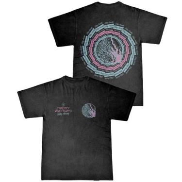 Imagem de Camiseta Casual Vintage Unissex Oversized Twenty One Pilots Manga Curt