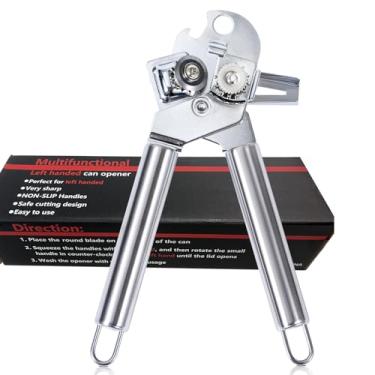 Imagem de Abridor de latas para canhotos e abridores de garrafas, utensílios de cozinha para canhotos adultos/pessoas (metal)