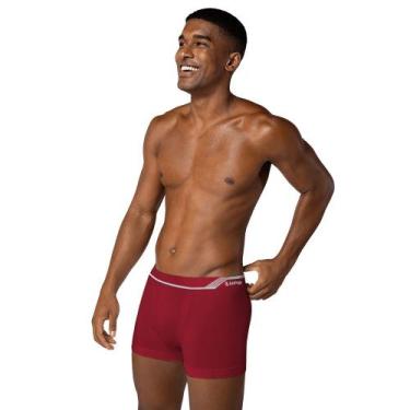 Imagem de Cueca Lupo Boxer Microfibra Sem Costura 436-005, Vermelho, G