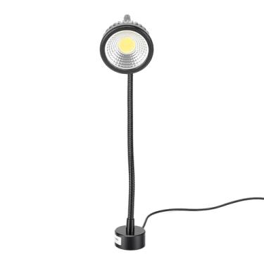 Imagem de WALFRONT Luz de Trabalho LED 7W, Luz Branca de 1000lm 6000K Com Pescoço de Ganso de Silicone Flexível de 360° e Base Magnética Forte, para Iluminação Industrial de Máquina Fresadora de (Plugue dos