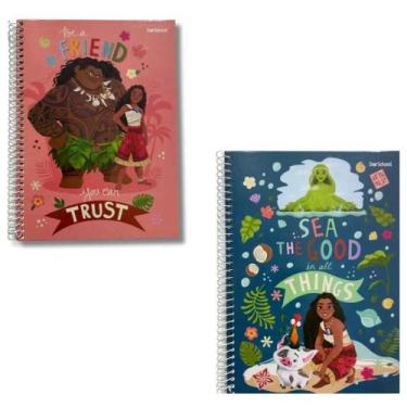 Imagem de Kit c/ 2 cadernos univ. moana c/ 80 folhas - jandaia