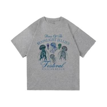 Imagem de Camiseta Masculina Stardew Valley Moonlight Jellies Festival Harajuku 