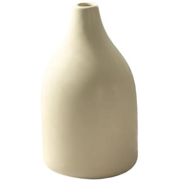 Imagem de Vaso de cerâmica moderno simples design simples quarto sala de estar entrada arranjo de flores pontiagudas recipiente vaso de mesa