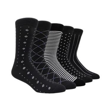 Imagem de Meias Masculinas De Algodão Com Listras Coloridas, Tamanho Grande, Est