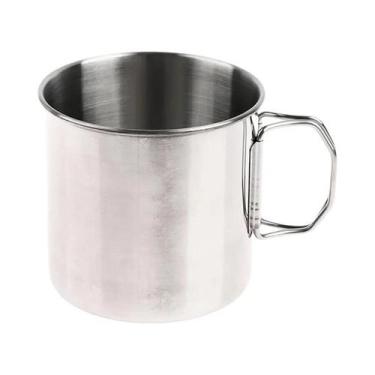 Imagem de Copo Dobrável Portátil De Aço Inoxidável Com Mosquetão Para Acampament