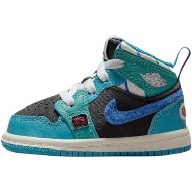 Imagem de Jordan Tênis infantil 1 Mid Ss (Td), Azul antracite/azul gelo, 18 EU
